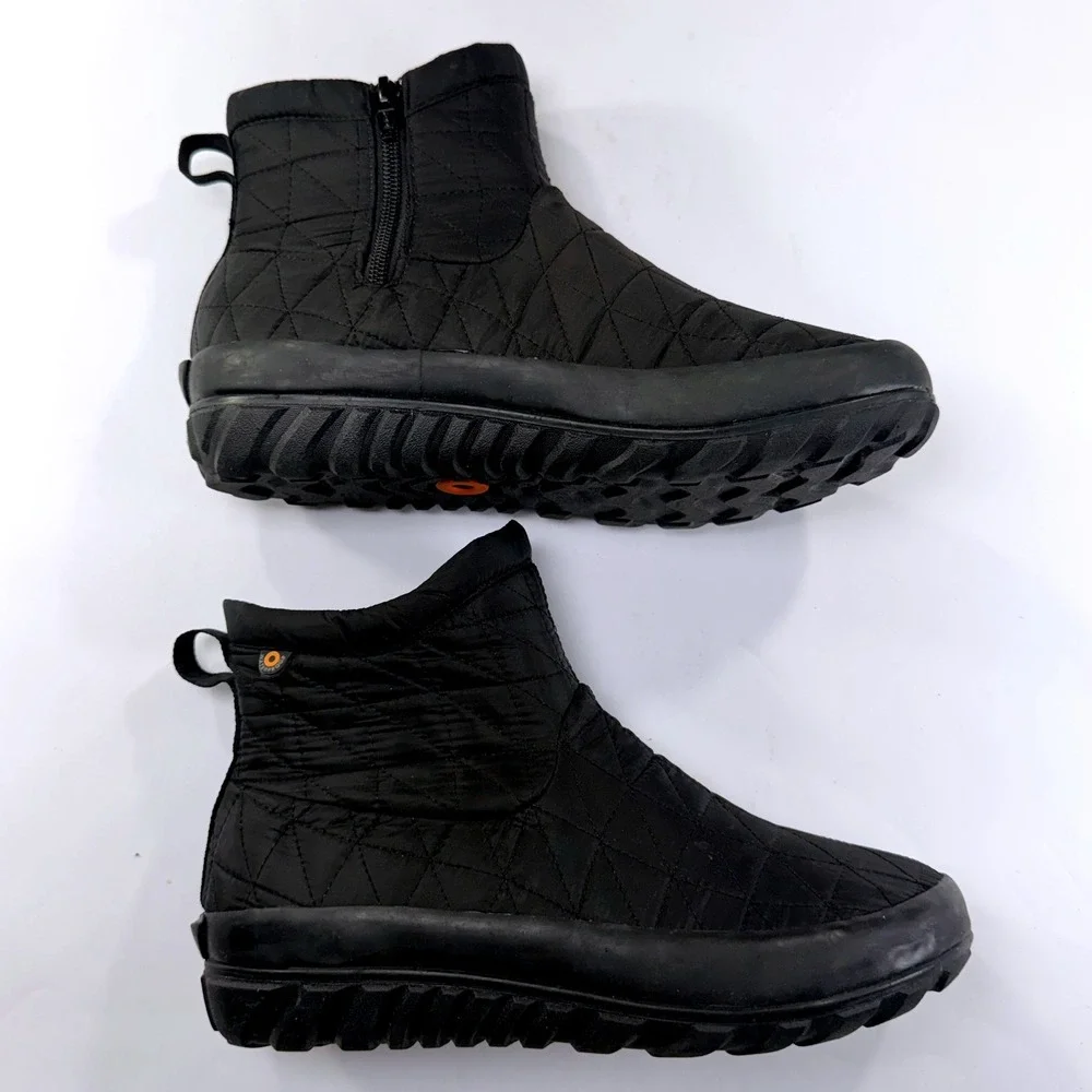 Bogs Snowday‎ II Winter Boots Womens 8 Black Waterproof Outdoor Comfort Gorpcore